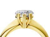 Yellow gold Heart Cut Solitaire Engagement Ring with Tapered Band and Four-Prong Setting 4
