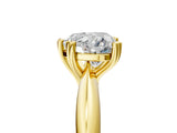 Yellow gold Heart Cut Solitaire Engagement Ring with Tapered Band and Four-Prong Setting 5