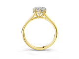 Yellow gold Heart Cut Solitaire Engagement Ring with Tapered Band and Four-Prong Setting_6