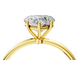 Yellow gold Heart Cut Solitaire Engagement Ring with Thin Band and Four-Prong Setting_7