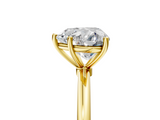 Yellow gold Heart Cut Solitaire Engagement Ring with Thin Band and Four-Prong Setting_8
