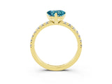 Yellow gold Heart Cut Solitaire Pave Diamond Engagement Ring with Four-Prong Setting_15