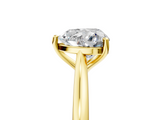 Yellow gold Heart Cut Solitaire Ring with Cathedral Band and Four-Prong Setting_89