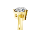 Yellow gold Heart Cut Solitaire Ring with Four-Prong Setting and Classic Band_65