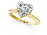 Yellow gold Heart Cut Solitaire Ring with Four-Prong Setting on a Classic Band_41