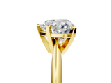 Yellow gold Heart Cut Solitaire Ring with Four-Prong Setting on a Classic Band_45