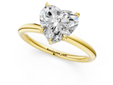 Yellow gold Heart Cut Solitaire Ring with Thin Band and Four-Prong Setting_37
