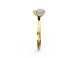 Yellow gold Heart Cut Solitaire Ring with Thin Band and Four-Prong Setting_38