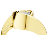 Yellow gold Heart Cut Solitaire Tension-Set Diamond Split Shank Ring_24