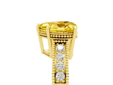 Yellow gold Heart Cut Yellow Sapphire Engagement Ring with Milgrain Channel Set Band and Prong Setting_29
