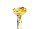 Yellow gold Heart Cut Yellow Sapphire Engagement Ring with Side Stone Accents and Four-Prong Setting_65