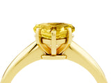 Yellow gold Heart Cut Yellow Sapphire Solitaire Engagement Ring with Classic Band and Four-Prong Setting_28