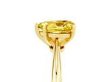 Yellow gold Heart Cut Yellow Sapphire Solitaire Engagement Ring with Classic Band and Four-Prong Setting_29