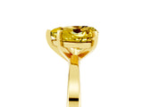 Yellow gold Heart Cut Yellow Sapphire Solitaire Engagement Ring with Classic Band and Four-Prong Setting_65