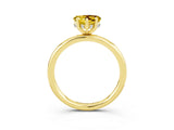 Yellow gold Heart Cut Yellow Sapphire Solitaire Ring with Thin Band and Four-Prong Setting_27