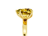 Yellow gold Heart Cut Yellow Sapphire Solitaire Ring with Thin Band and Prong Setting_17