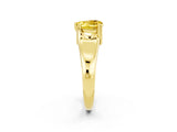 Yellow gold Heart Cut Yellow Sapphire Solitaire Ring with Wide Band and Prong Setting_26