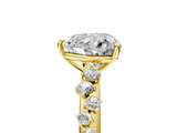 Yellow gold Heart Diamond Cluster Prong-Set Solitaire Ring_33