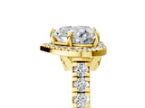 Yellow gold Heart Halo Pavé Diamond Engagement Ring with Four-Prong Setting_32