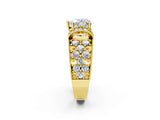 Yellow gold Heart Halo Pave Diamond Engagement Ring with Milgrain Detailing_51