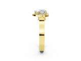 Yellow gold Heart Halo Pave Split Shank Prong Setting Ring_47