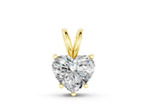 Yellow gold Heart-Shaped Diamond Solitaire Pendant with Four-Prong Setting_29
