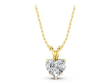 Yellow gold Heart-Shaped Diamond Solitaire Pendant with Four-Prong Setting_30