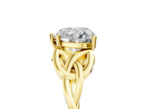 Yellow gold Heart Solitaire Celtic Knot Engagement Ring with Four-Prong Setting_68