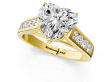 Yellow gold Heart Solitaire Channel-Set Diamond Engagement Ring with Four-Prong Setting_33