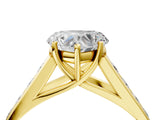 Yellow gold Heart Solitaire Channel-Set Diamond Engagement Ring with Four-Prong Setting_36