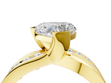 Yellow gold Heart Solitaire Channel-Set Split Shank Ring with Tension Prong Setting_16