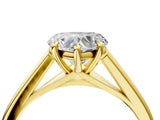 Yellow gold Heart Solitaire Engagement Ring with Four-Prong Setting and Classic Band 5