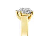 Yellow gold Heart Solitaire Engagement Ring with Four-Prong Setting and Tapered Band_9