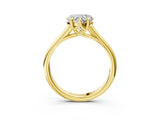 Yellow gold Heart Solitaire Engagement Ring with Six-Prong Setting and Classic Band 4