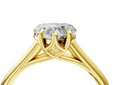 Yellow gold Heart Solitaire Engagement Ring with Six-Prong Setting and Classic Band 5