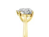 Yellow gold Heart Solitaire Heart Prong Engagement Ring with Tapered Band_60
