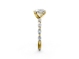 Yellow gold Heart Solitaire Marquise Side Stone Prong Setting Ring_55