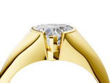 Yellow gold Heart Solitaire Tension Set Diamond Ring_24