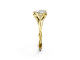 Yellow gold Heart Solitaire Twist Band Six-Prong Setting 2