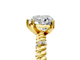 Yellow gold Heart Solitaire Twisted Band Prong Set Engagement Ring_84