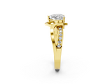 Yellow gold Heart Solitaire Twisted Band with Prong Setting_21