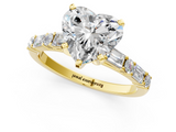 Yellow gold Heart Solitaire with Side Baguettes and Channel Set Band_51