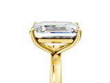 Yellow gold Heart and Emerald Cut Toi Moi Ring with Prong Setting_56