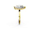 Yellow gold Heart and Marquise Toi Moi Ring with Prong Setting and Micro Pave Band 2