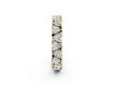 Yellow gold Heart cut diamond Eternity Band with Shared Prong Setting_51