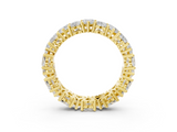 Yellow gold Heart cut diamond Eternity Band with Shared Prong Setting_52