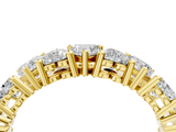 Yellow gold Heart cut diamond Eternity Band with Shared Prong Setting_53