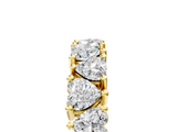 Yellow gold Heart cut diamond Eternity Band with Shared Prong Setting_54