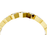Yellow gold Hexagon Pave Diamond Eternity Band with Bezel Setting_28