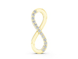 Yellow gold Infinity Pendant with Round Brilliant Diamonds in Pavé Setting_24